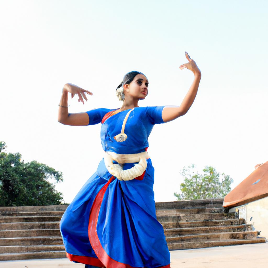 Person performing Kuchipudi dance