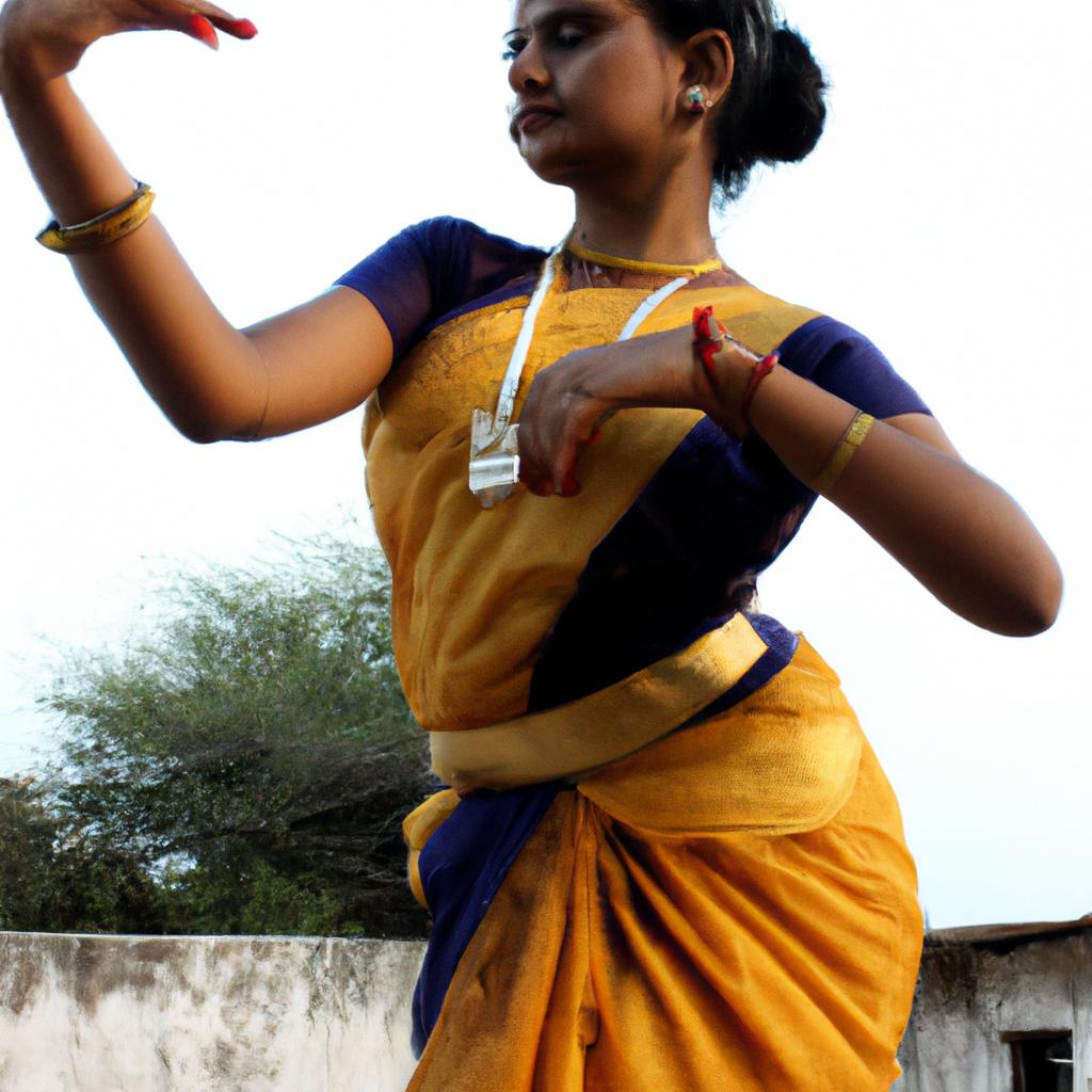 Person performing Bharatanatyam dance