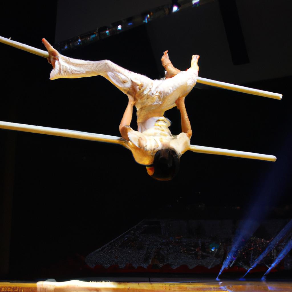 Acrobat performing mesmerizing Chinese art